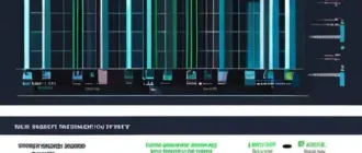 Инфографика индекса эффективности на заводе: панели OEE, Availability, Performance и Quality на фоне производственной линии.